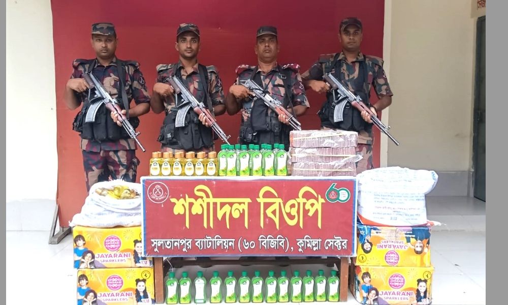 সীমান্তে পৃথক অভিযানে ৩৫ লাখ টাকার ভারতীয় চোরাচালানি পণ্য জব্দ