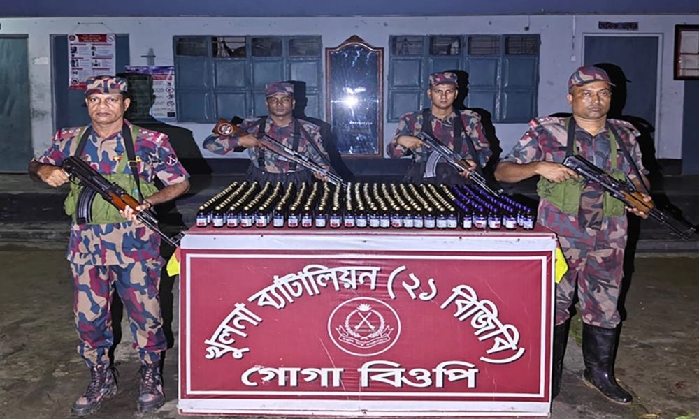 বেনাপোলে ৪১৭ বোতল ভারতীয় নেশাজাতীয় সিরাপ উদ্ধার